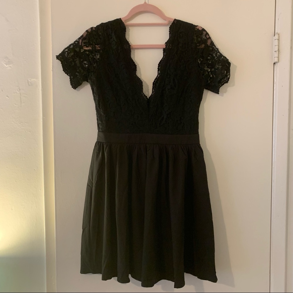 NWT Boohoo Lace Top Skater Dress